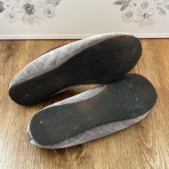 Tory Burch Velvet Slippers in Taupe - Picture 8 of 10